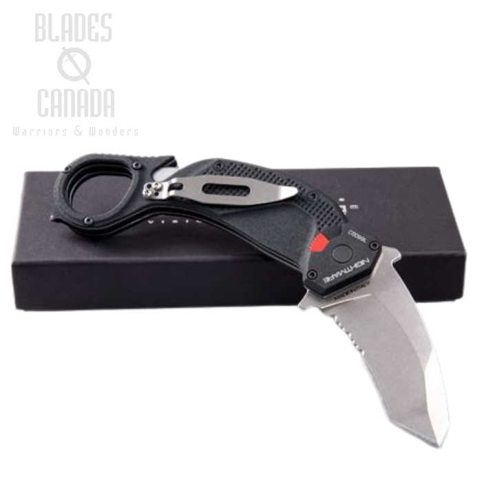 Extrema Ratio NIGHTMARE Folding Karambit Bohler N690, Aluminum Black, Glass Breaker